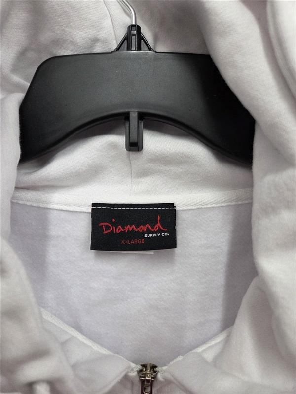NWOT Diamond Supply XL White Red Hoodie Sweatshirt 132029