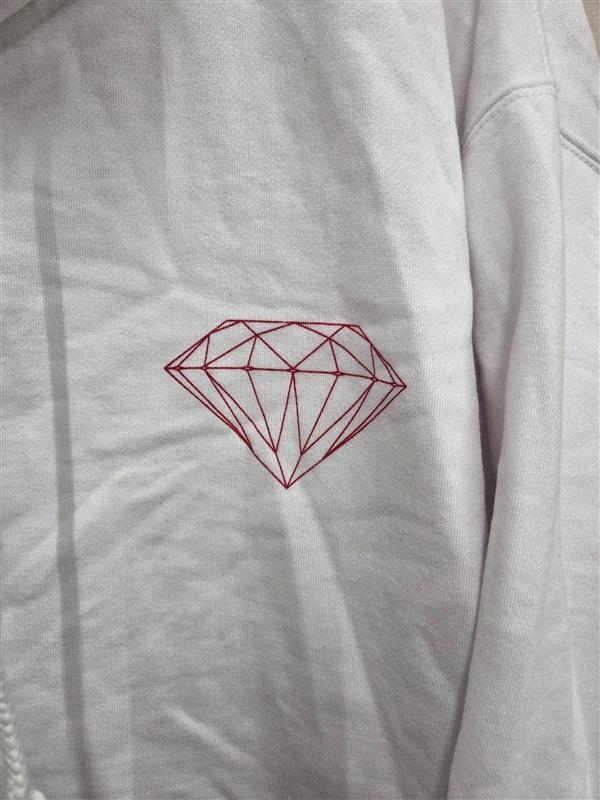 NWOT Diamond Supply XL White Red Hoodie Sweatshirt 132029