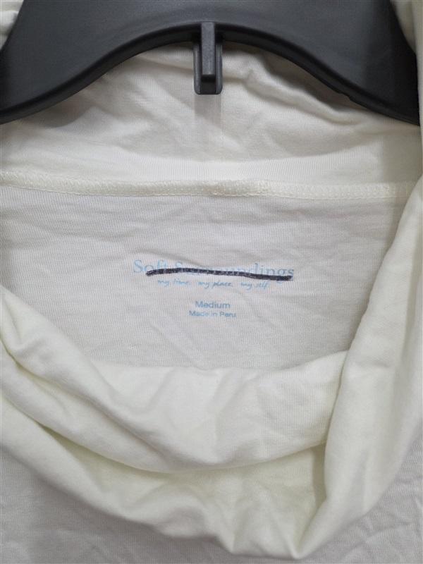 NWOT Soft Surroundings M Cowl Neck Tunic Ivory Top 132032