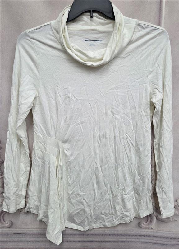 NWOT Soft Surroundings M Cowl Neck Tunic Ivory Top 132032