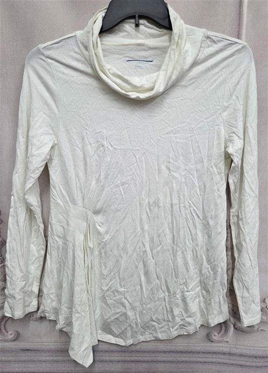 NWOT Soft Surroundings M Cowl Neck Tunic Ivory Top 132032