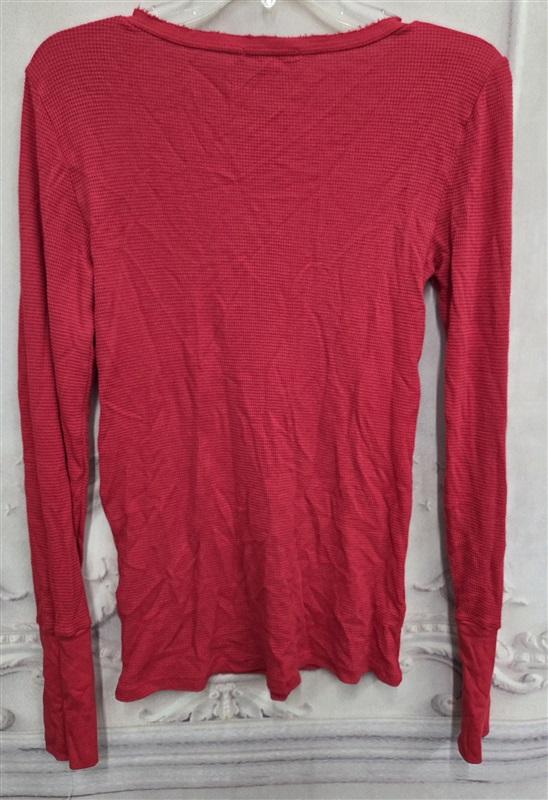 NWOT Michael Stars OS Thermal Long Sleeve Top Red 132035