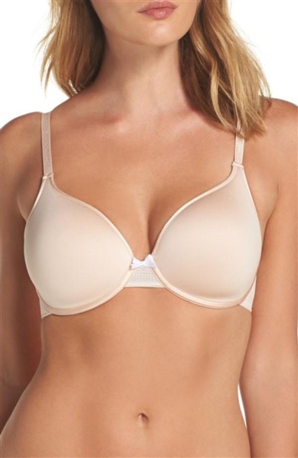 NWPT Chantelle 36D C-Ideal Underwire T-Shirt Bra 1951 Beige 132054