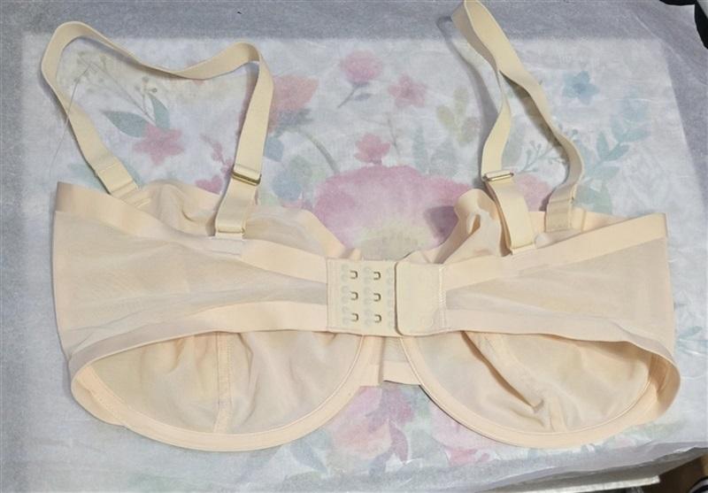 NWOT CUUP 38G The Balconette Mesh Ivory Sheer Underwire Bra 132080