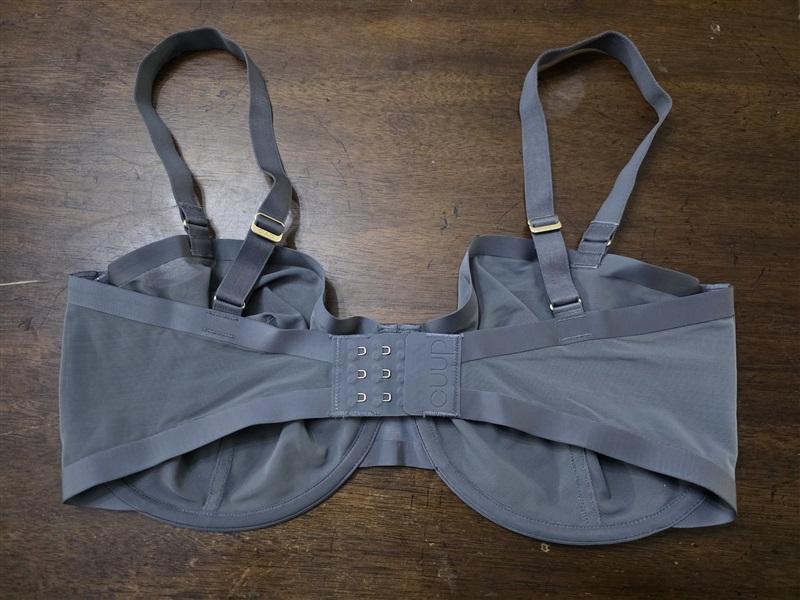 NWOT CUUP 38E The Balconette Mesh Gray Sheer Underwire Bra 132081