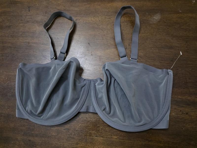NWOT CUUP 38E The Balconette Mesh Gray Sheer Underwire Bra 132081
