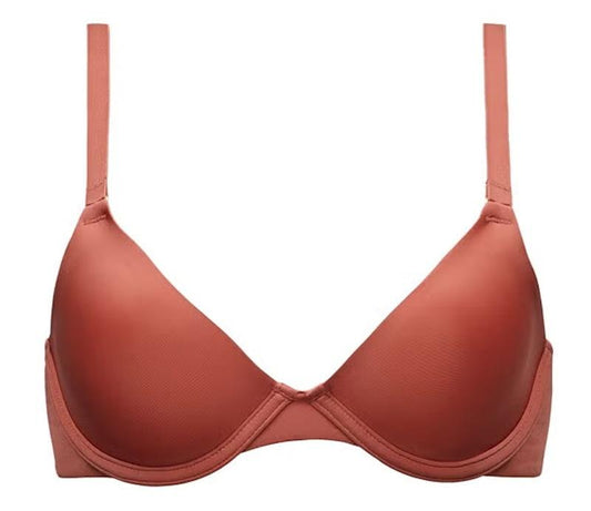 NWOT CUUP 34H The Triangle Underwire Micro Fiber orange Bra 132106