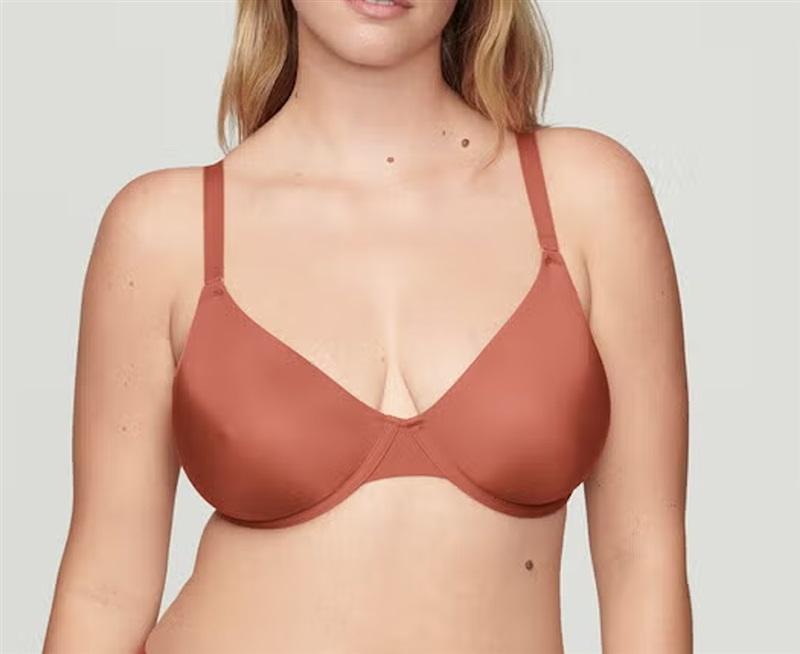 NWOT CUUP 34H The Triangle Underwire Micro Fiber orange Bra 132106