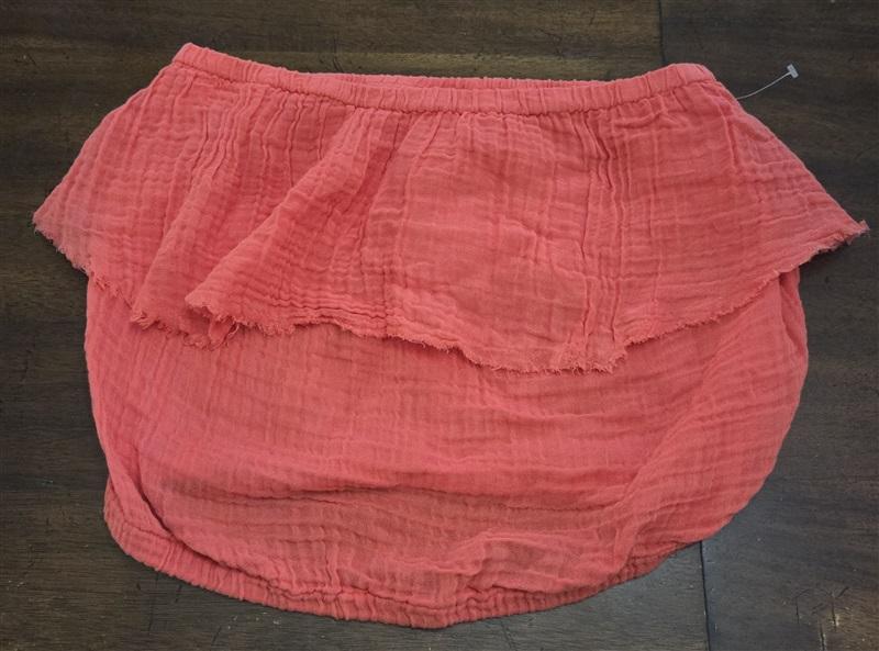 NWOT Michael Stars S Evereye Fleur Gauze Tube Top Coral 132119