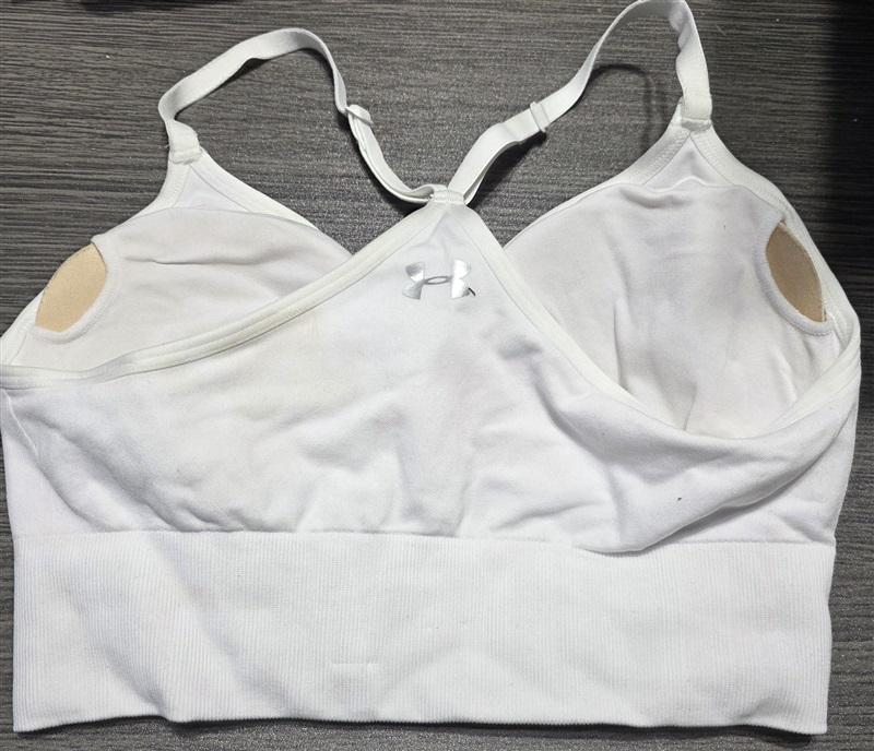 NWOTD Under Armour M Long Sports Bra White 132122