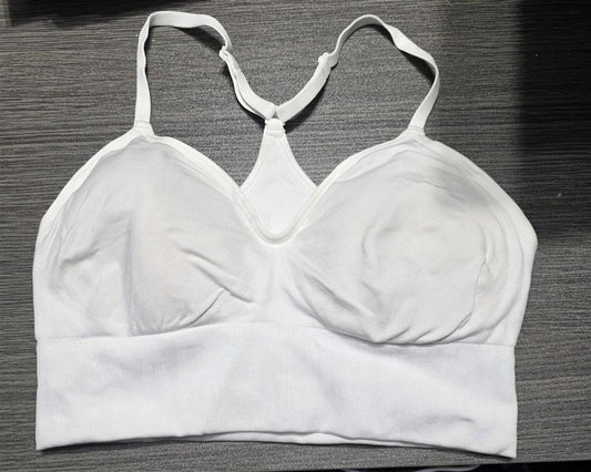 NWOTD Under Armour M Long Sports Bra White 132122