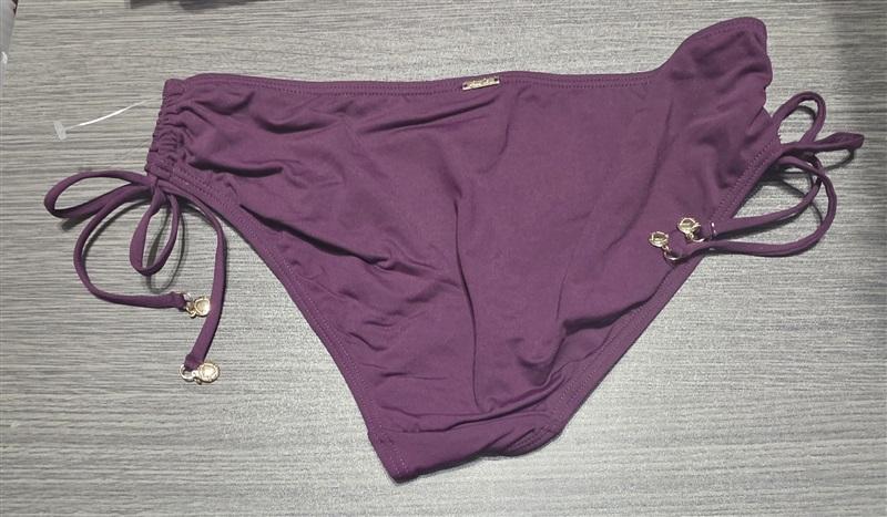 NWPT Anne Cole S Live In Color Side Tie Bikini Swim Bottom Aubergine 132134