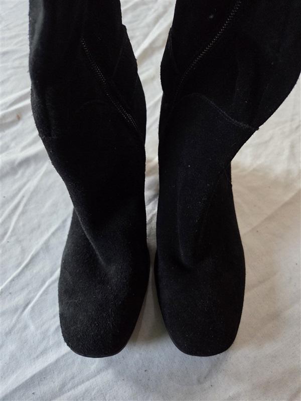 NWOT Bandolino 6 Bilya Riding Buckle Boots Equestrian Black Suede 132164