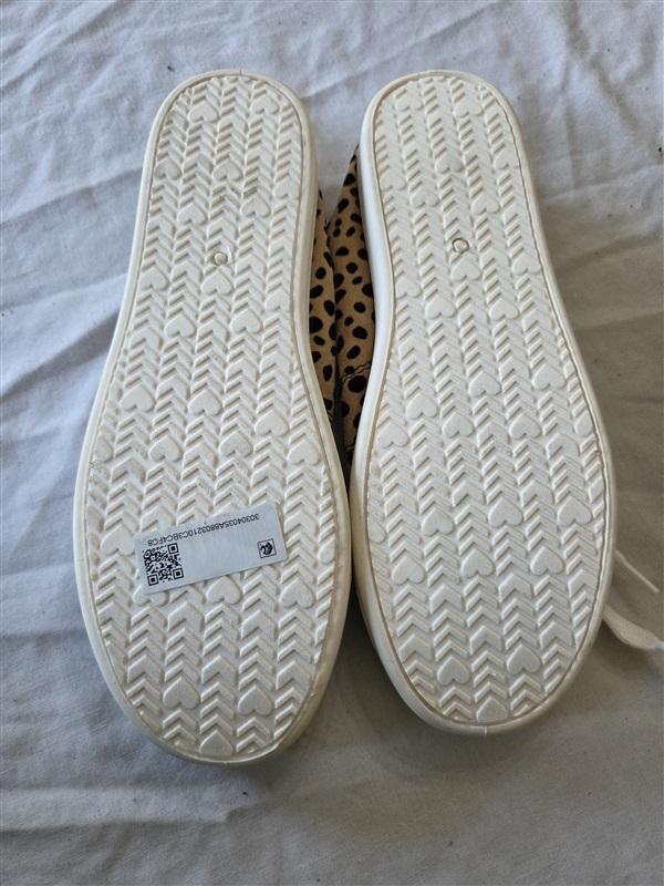NWOT Jelly Pop 6 Polka Dot Loafer Sneakers Tie Up Tan Black 132175