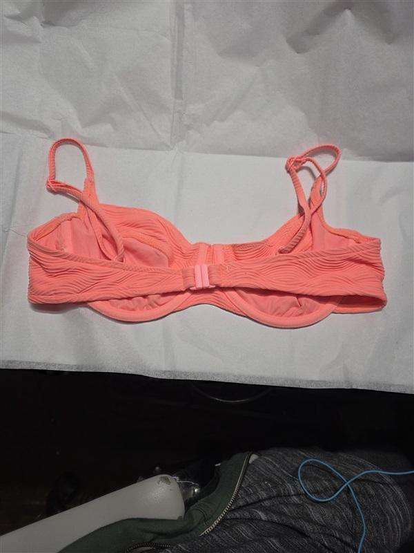 NWOT Seafolly Capri 8 USA Neon Orange Wave Underwire Bikini Top 132209