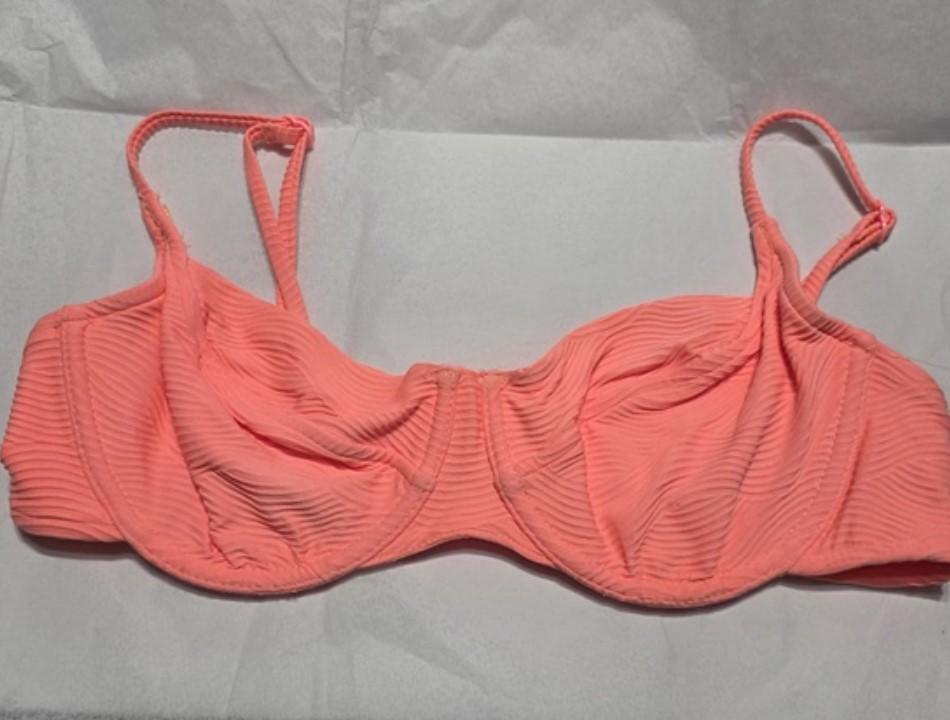 NWOT Seafolly Capri 8 USA Neon Orange Wave Underwire Bikini Top 132209
