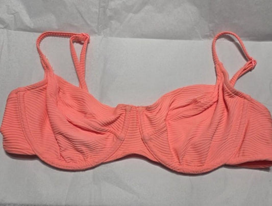 NWOT Seafolly Capri 8 USA Neon Orange Wave Underwire Bikini Top 132209
