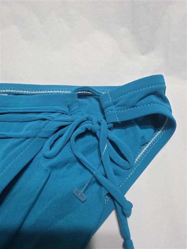 NWT Robin Piccone Luca S Side-Tie Teal Full Bikini Swim Bottom 132212