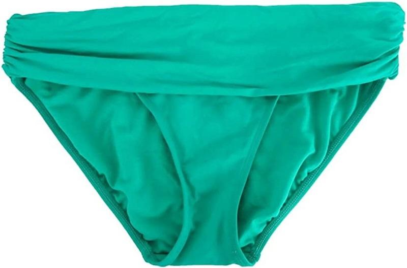 NWT Ralph Lauren 6 Solid Emerald Green Banded Hipster Bikini Swim Bottom 132221