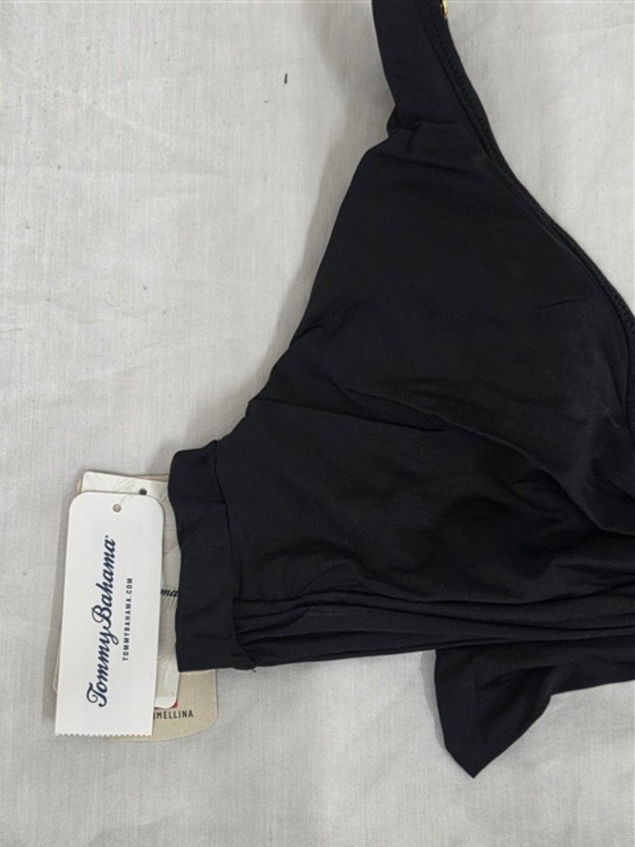 NWT Tommy Bahama L Pearl Underwire Twist Front Bikini Top Swim Blue 132226