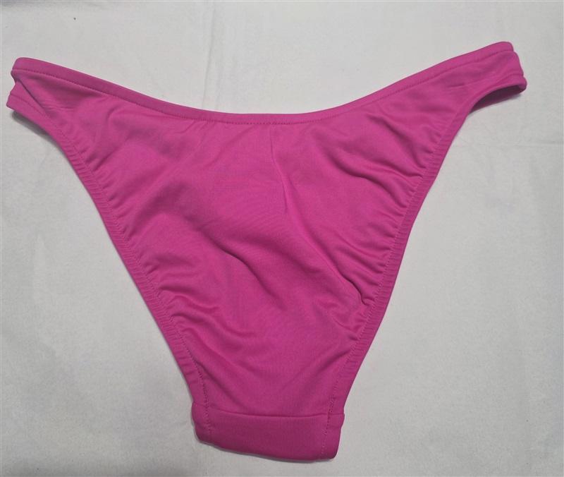 NWOT Seafolly 4 USA V High Cut Rio Bikini Bottom Fuchsia Pink 132227