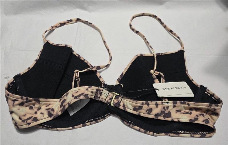 NWT We Wore What Lydia LG Tortoiseshell Underwired Bikini Swim Top 132228