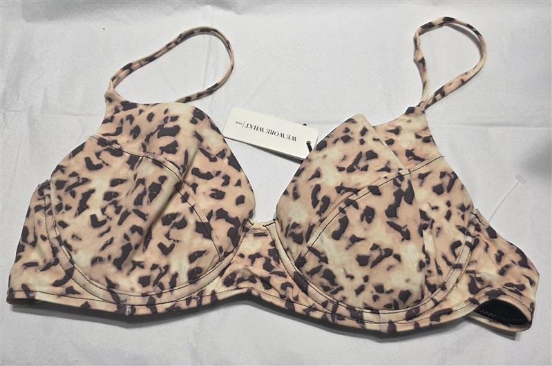 NWT We Wore What Lydia LG Tortoiseshell Underwired Bikini Swim Top 132228
