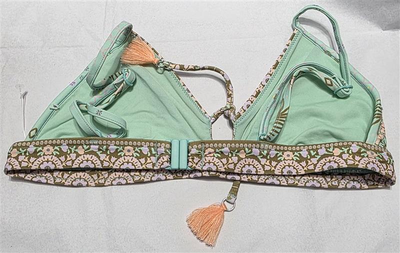 NWOT Seafolly 6 USA Banded Triangle Picnic Bikini Swim Top Floral 132232