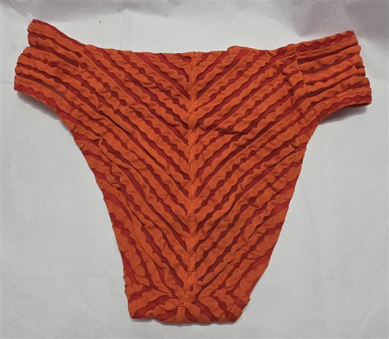 NWOT Robin Piccone XS Carly Tab Side Hipster Orange Pimento Bikini Bottom 132233