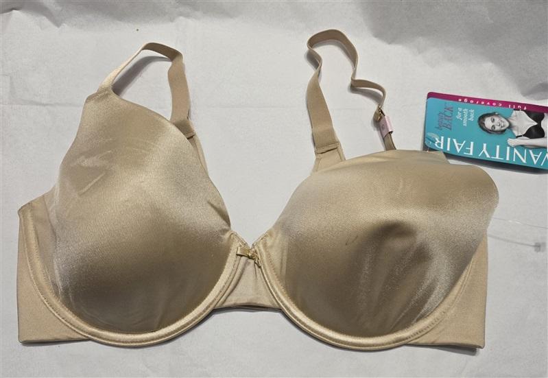 NWTD Vanity Fair 36D Beige Beauty Back Full Coverage Underwire Bra 75345 132236