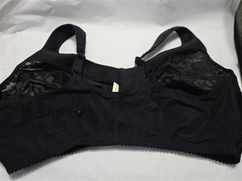 NWOT Comfort Choice 46G Easy Enhancer Wirefree Allover Lace Bra Black 132245