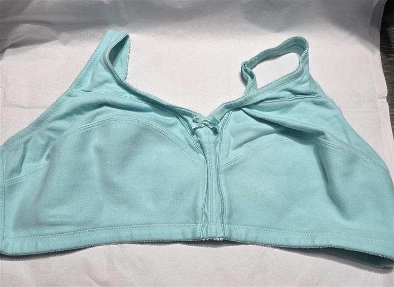 NEW 48C Comfort Choice Wirefree Back Hook Seamless Leisure Bra Aqua 132255