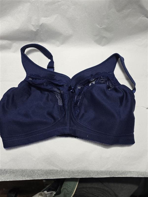 NWOT Glamorise 38D Magic Lift Full Figure Minimizer Bra 1003 Navy Blue 132264