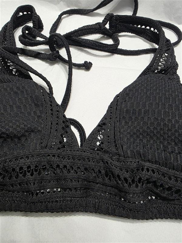 NWOT Robin Piccone Perla XS Crochet Bikini Swim Top 132265