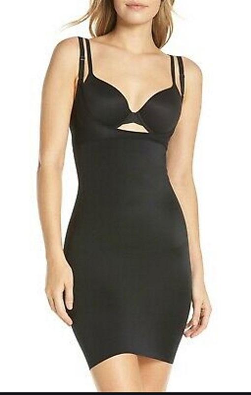 NWT Spanx S SmartGrip™ Open-Bust Full Slip 10178R Black 132272