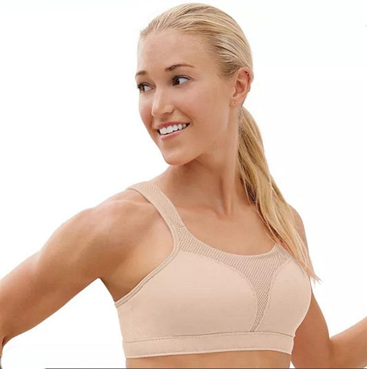 NWTD Champion 34D The Spot Comfort Sports Bra 1602 Beige 132274