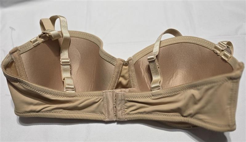NWOTD Carnival 36B Full Figure Strapless Underwire Bra 507 Beige 132280