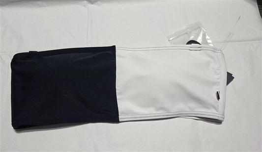 NWT Tommy Hilfiger L Colorblock Bandeau Bikini Swim Top Blue White 132288