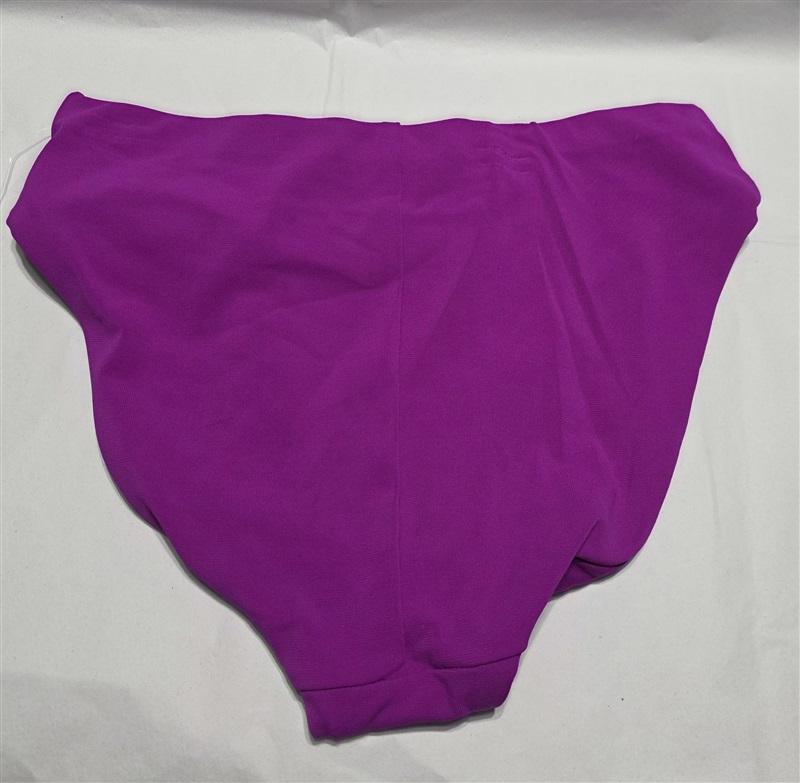 NWOT Robin Piccone XS high waist Solid Full Bikini Swim Bottom Purple 132289