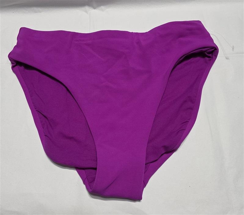 NWOT Robin Piccone XS high waist Solid Full Bikini Swim Bottom Purple 132289