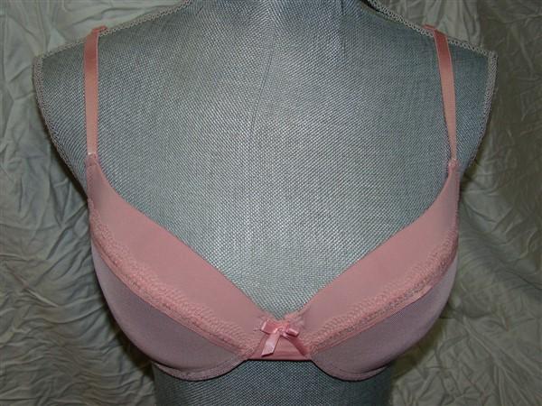 NWT Felina 38C Lace Trim Mesh Push Up Bra F5340 Pink & Gray 132291