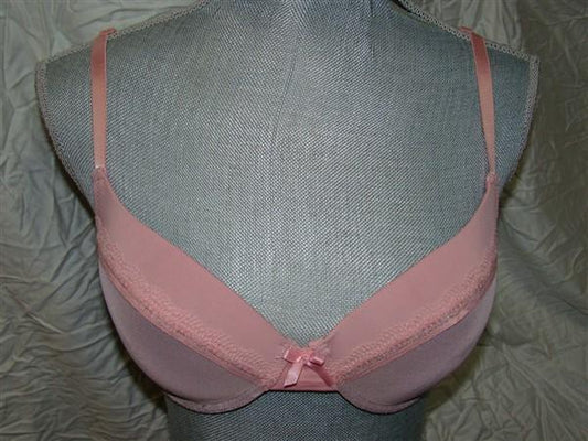 NWT Felina 38C Lace Trim Mesh Push Up Bra F5340 Pink & Gray 132291