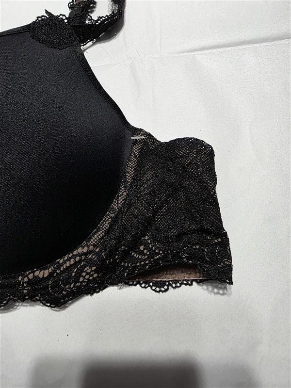 NWOT Wacoal Vivid Encounter Lace-Trim Contour 38B Bra 853395 Black 132293
