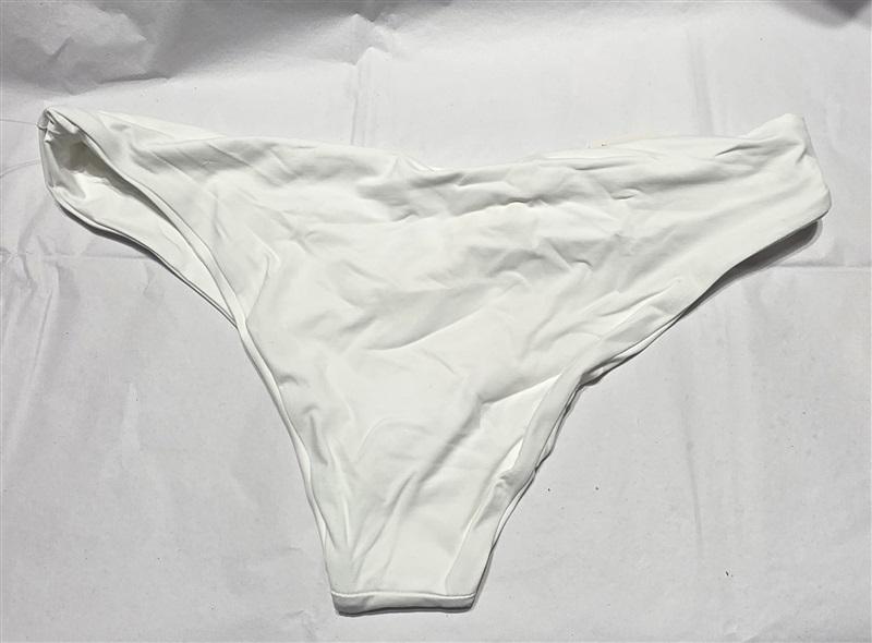 NWT L Space Sandy XL White Cheeky Bikini Swim Bottom 132309