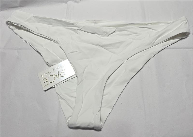 NWT L Space Sandy XL White Cheeky Bikini Swim Bottom 132309