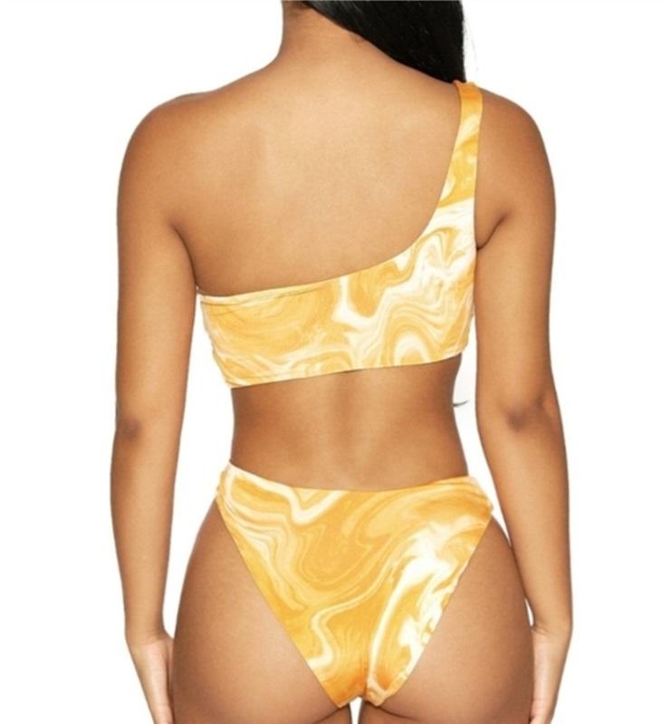 NWOT Naked Wardrobe XS Orange Ring Monokini 1PC Swimsuit 132312