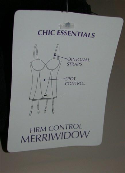 NWOT Luleh Chic 34B Merry Widow Strapless Body Shaper 33489 Black 132320