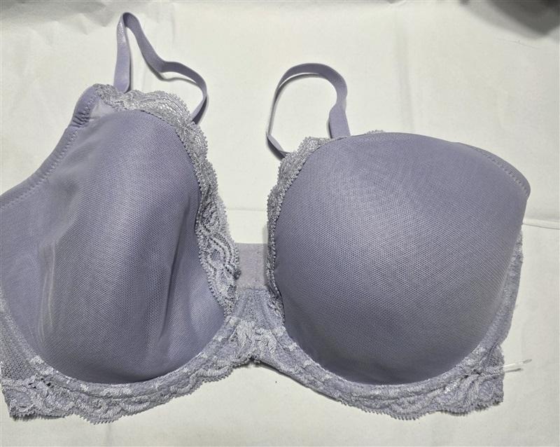 NWOT Natori 34DDD Feathers Bra Plunge Contour Style 730023 Purple 132342