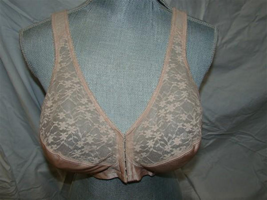 NWOT Exquisite Form 34B Front Close Posture Bra 5100565 Beige 132360