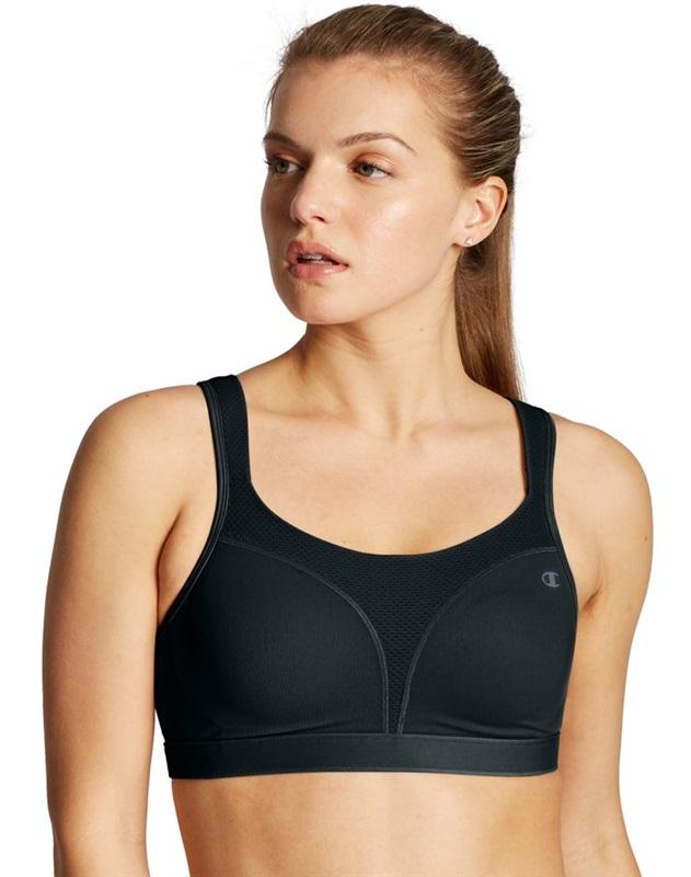 NWT Champion 34C The Spot Comfort Sports Bra 1602 Black 132368